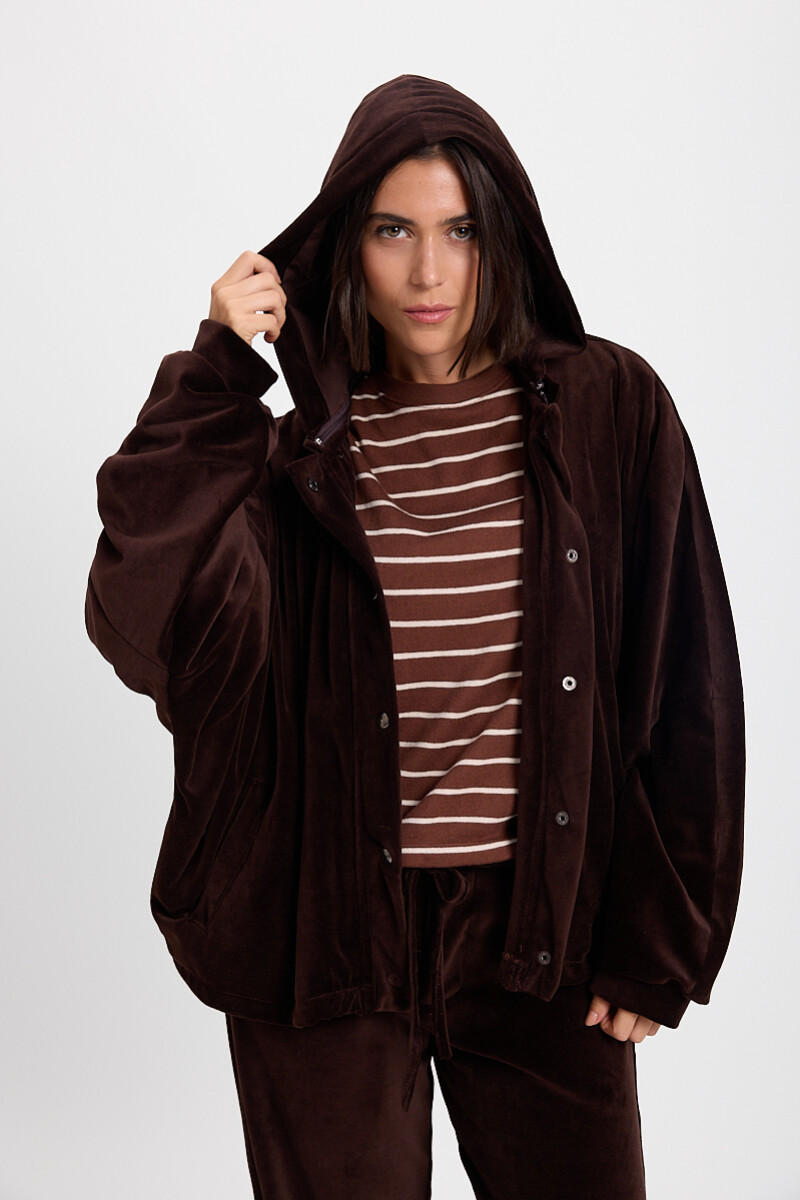 Campera Hoodie Chocolate