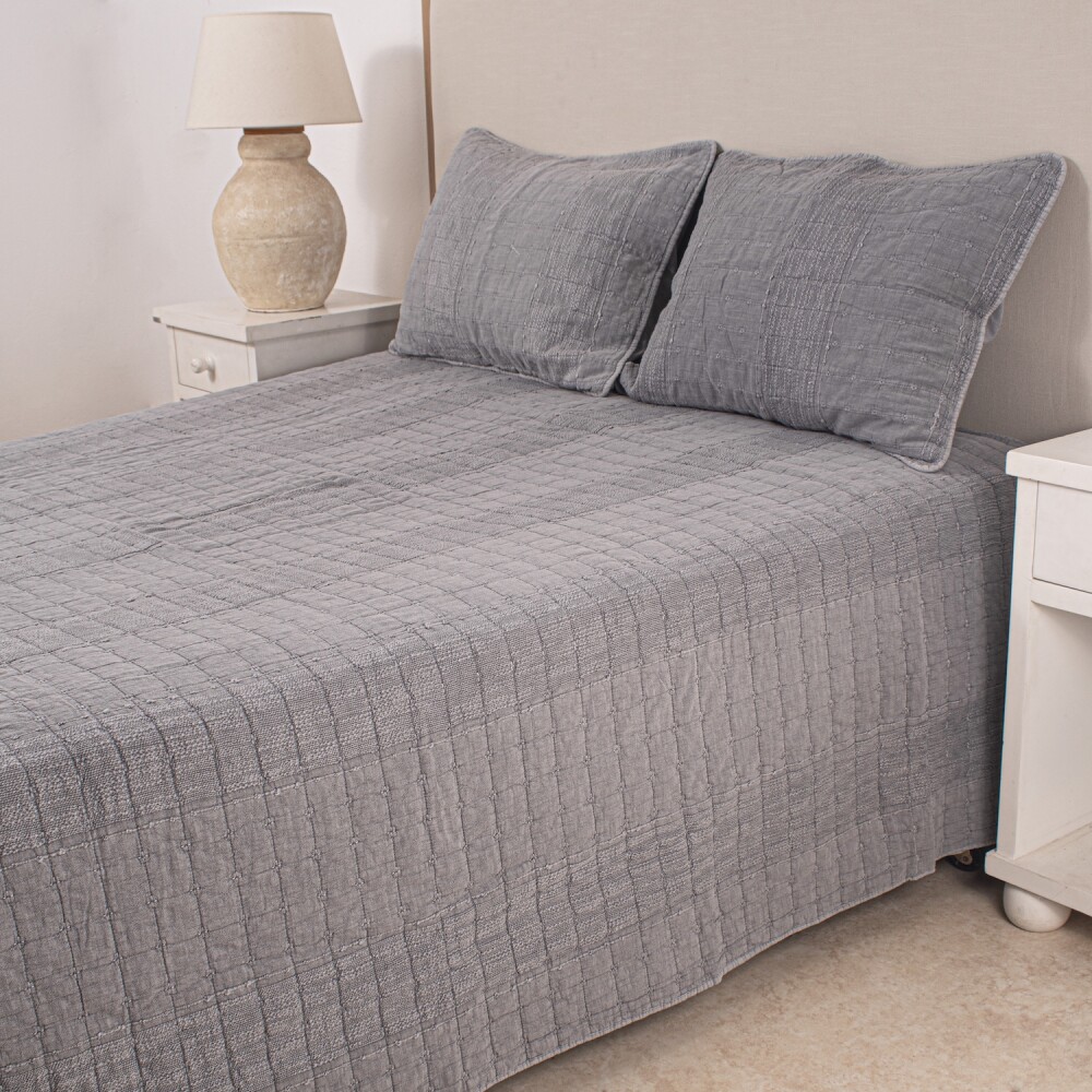 Cubrecama Col.Finezza Serena Gris Twin - Twin Plus