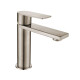 Griferia Lavatorio Bajo En Brushed Nickel - Serie Salemi