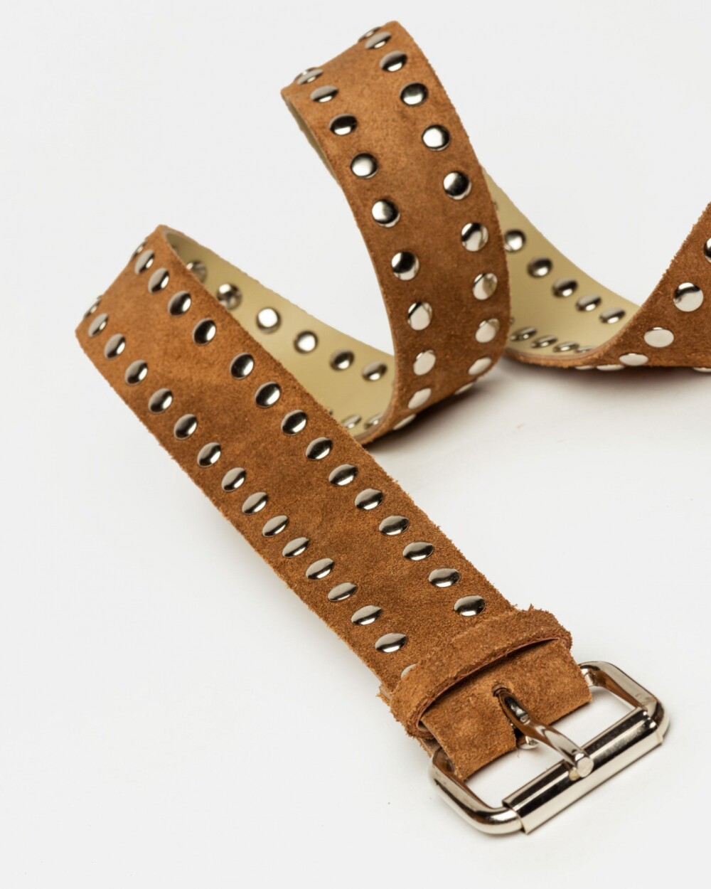 Cinturón Luna en cuero gamuza Cuoio