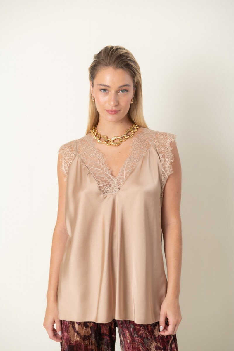 BLUSA AMMOLITA - Camel 