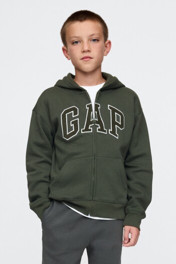 Canguro Logo Gap Con Cierre Niño Evergreen 585