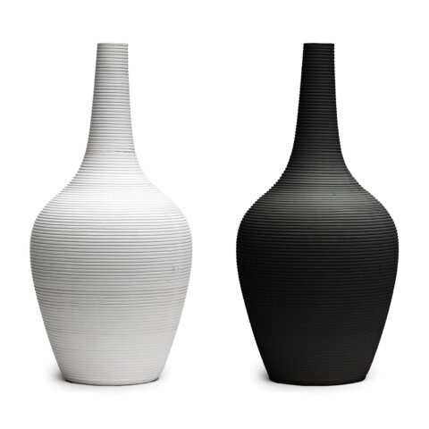FLORERO CERAMICA D16x35CM BLANCO/NEGRO MATE FLORERO CERAMICA D16x35CM BLANCO/NEGRO MATE