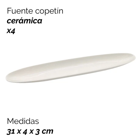 Fuente Cerámica Ch.alargada Pack X4 9755 Fuente Cerámica Ch.alargada Pack X4 9755
