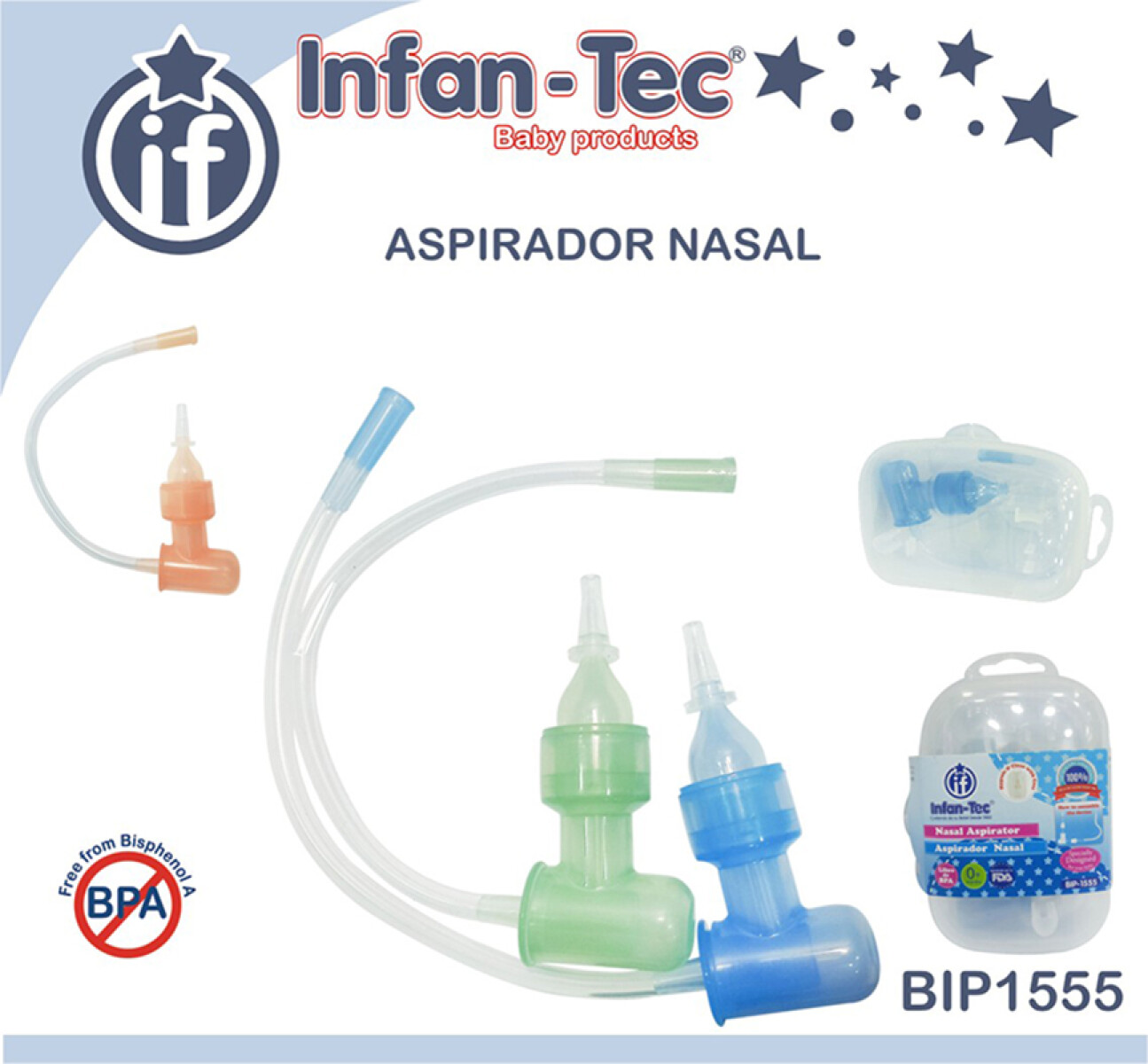 Aspirador nasal Infan-Tec incluye estuche 