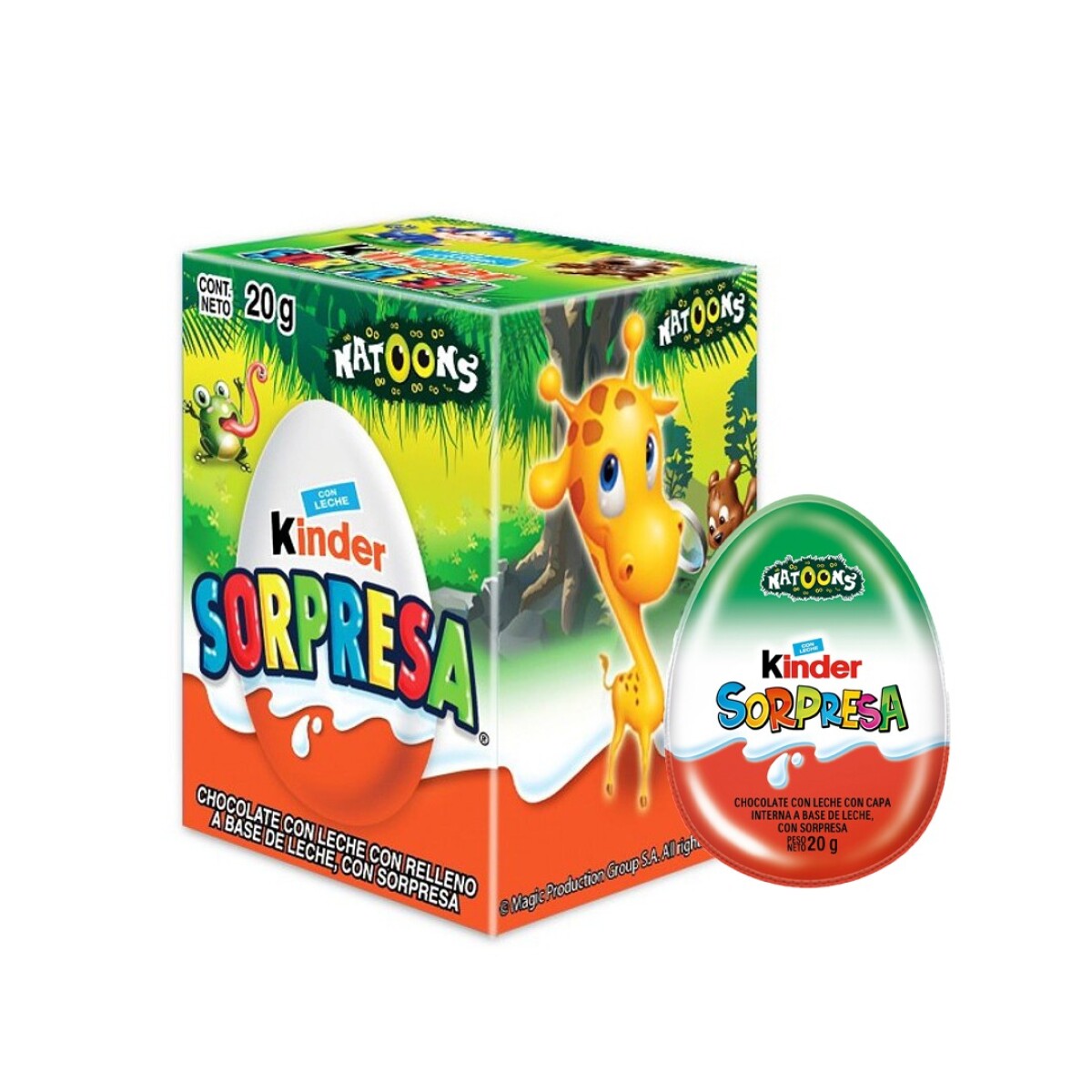 Pack X 12 Huevos Kinder Natoons Chocolate - 001 