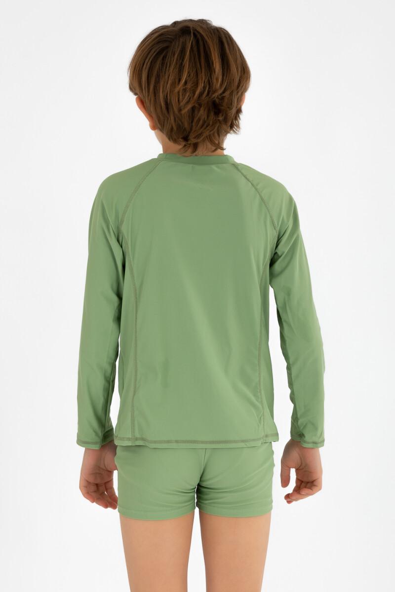 Manga larga plain uv protection 2-16a Verde claro