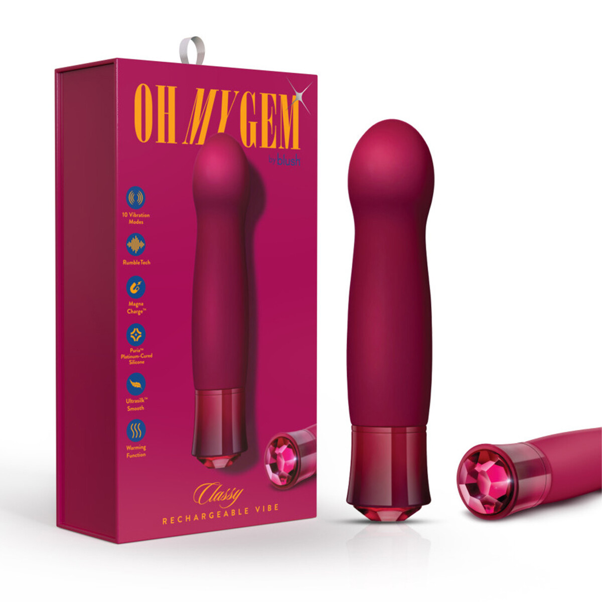 Vibrador Silicona Warming OH MY GEM Classy 