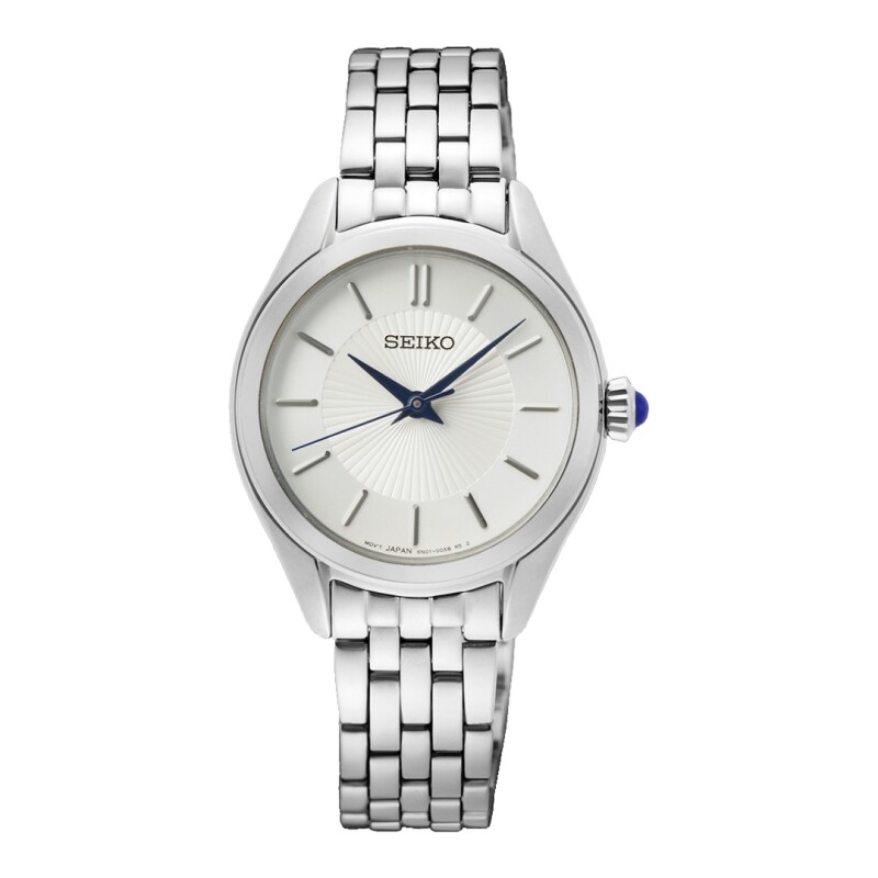 Reloj Seiko SUR537P1 para mujer con correa de acero Plateado