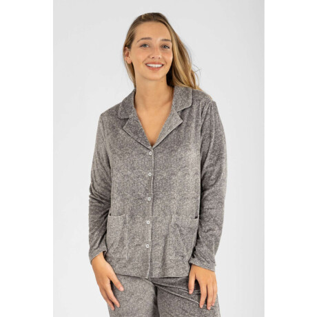 Pijama americano ribb velour Gris