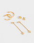 Aros Sets Bañada en Oro Set De Aros Bañados En Oro - Dorado