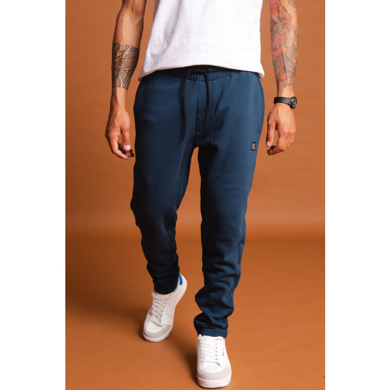 Pantalon de Hombre KristoBelga con puño COCONUT Azul Piedra