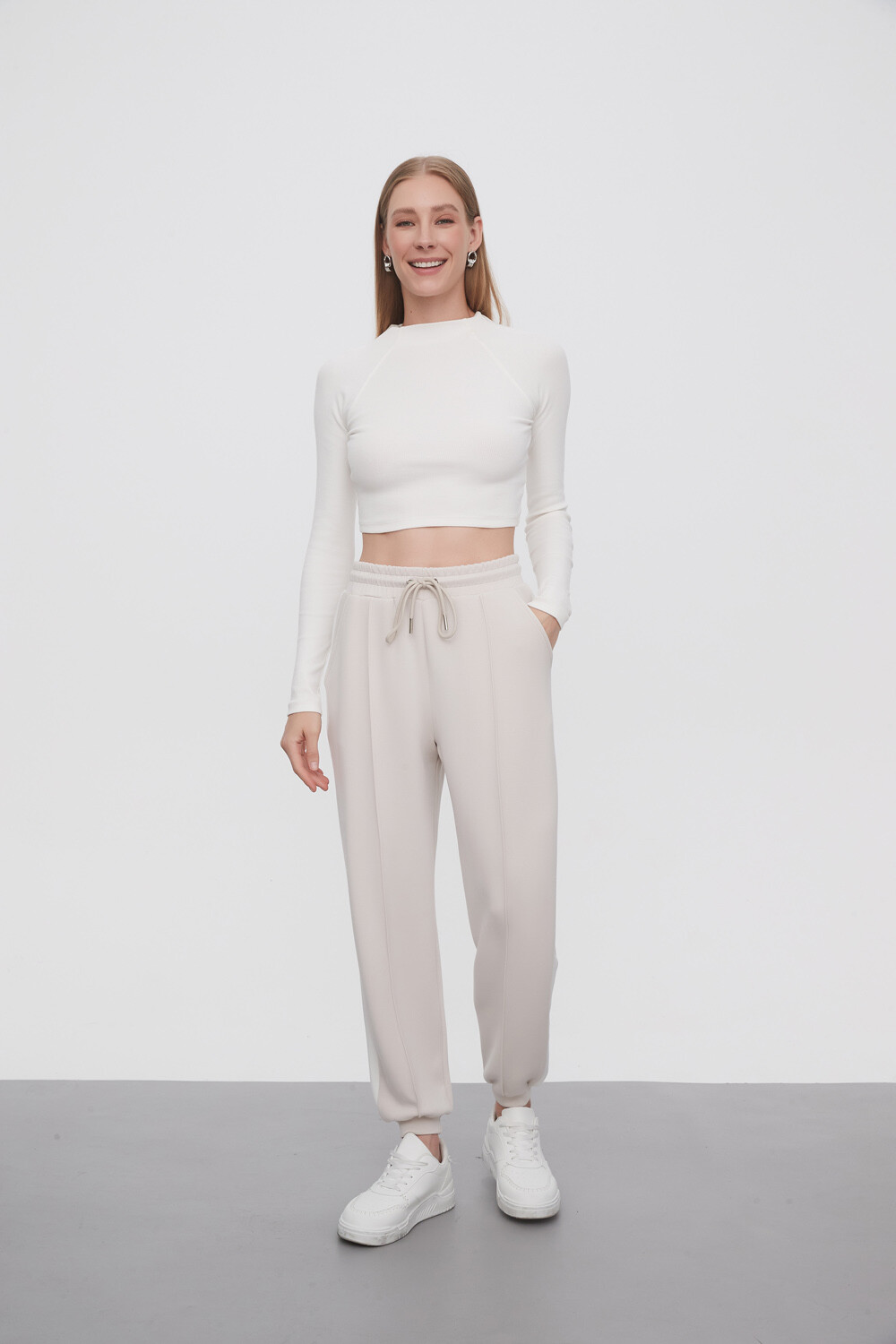 Pantalon Deportivo Curcia Beige Claro