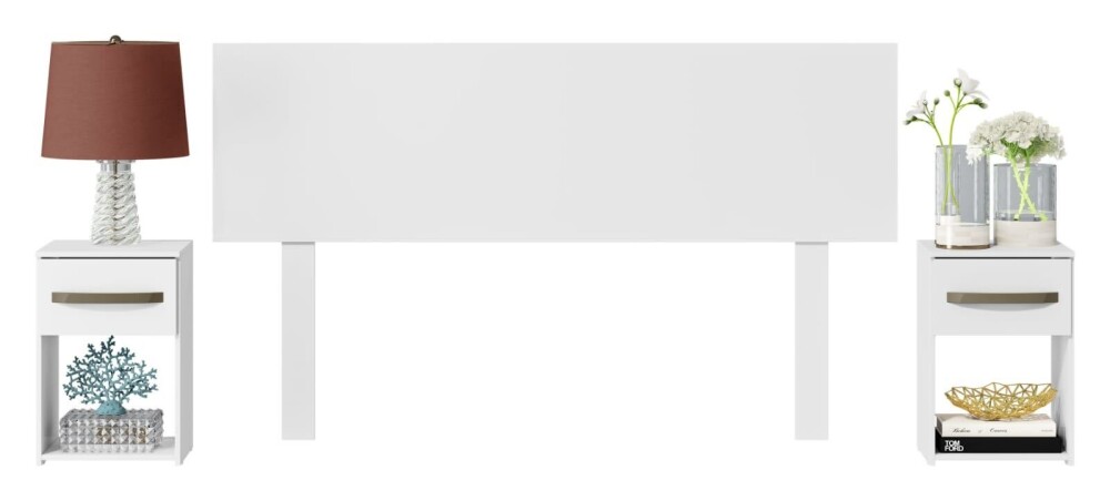 Conjunto de Respaldo y Mesas de Luz