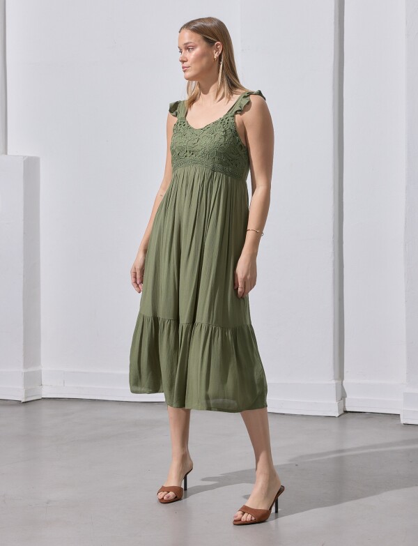 Vestido Midi Det Cro OLIVA