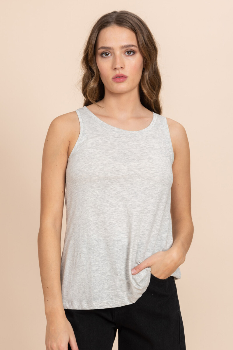 Musculosa básica slub Crudo