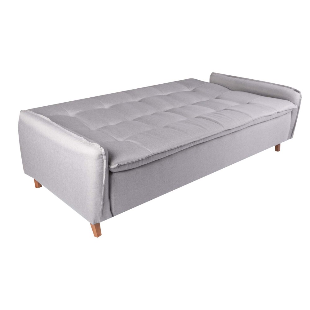 SOFÁ CAMA MADERA-Y-TELA GRIS ESSENTIA GRIS CLA