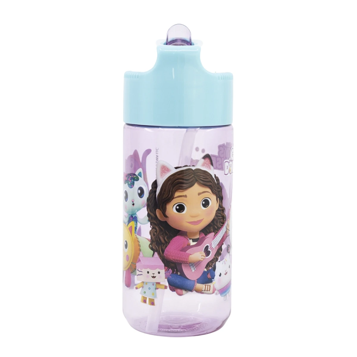 Botella Tritán La Casa de Gabby 430 ml con Pajita 