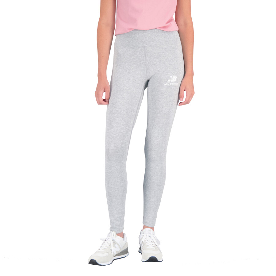 Calza de Mujer New Balance Essentials Stacked Logo Gris