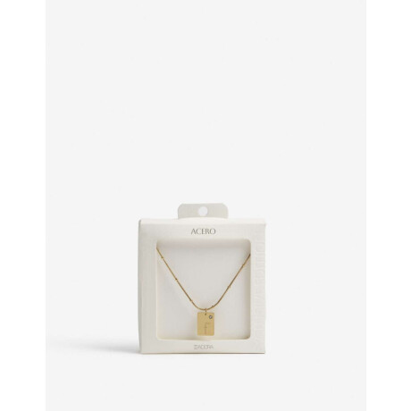 Cadena Corta Con Dije, Acero Dorado