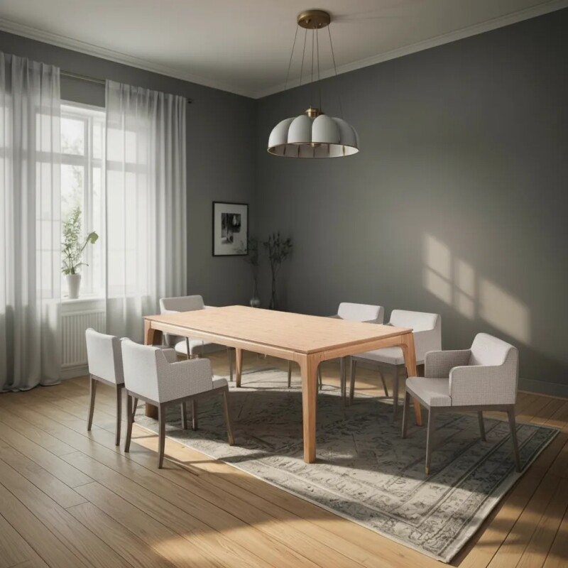 MESA COMEDOR RECTANGULAR - MADERA CINAMOMO MESA COMEDOR RECTANGULAR - MADERA CINAMOMO