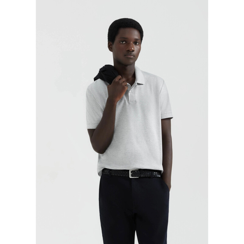 CAMISA POLO MM MASC CINZA MESCLA