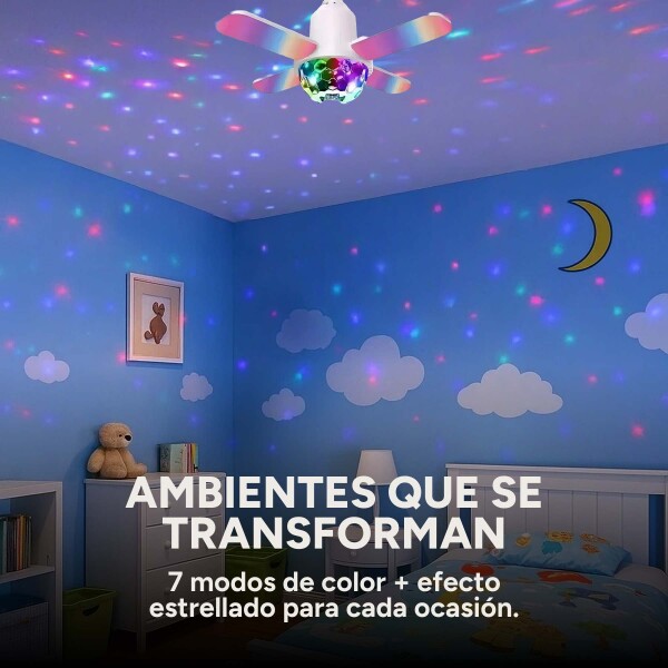 Lampara Led Colores Blutooth Música Parlante Control Luz Rgb Color Blanco