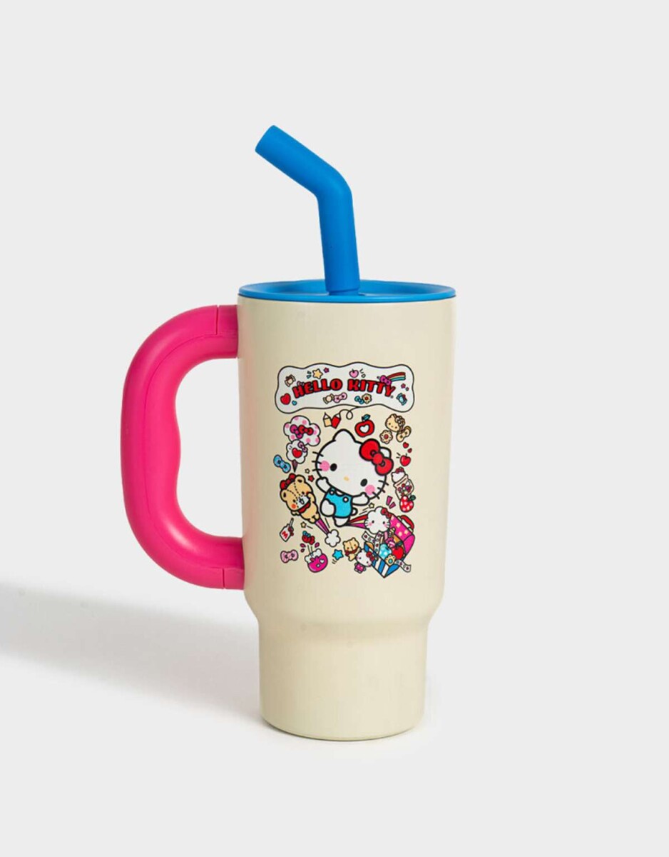 Vaso Térmico Hello Kitty - Blanco Crudo 