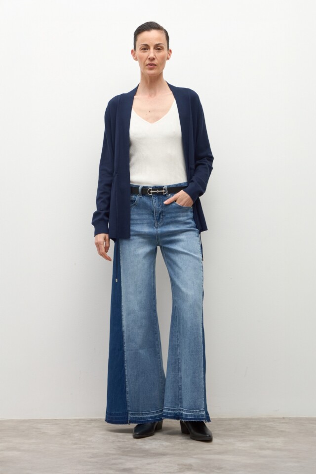 Ruana básica azul marino