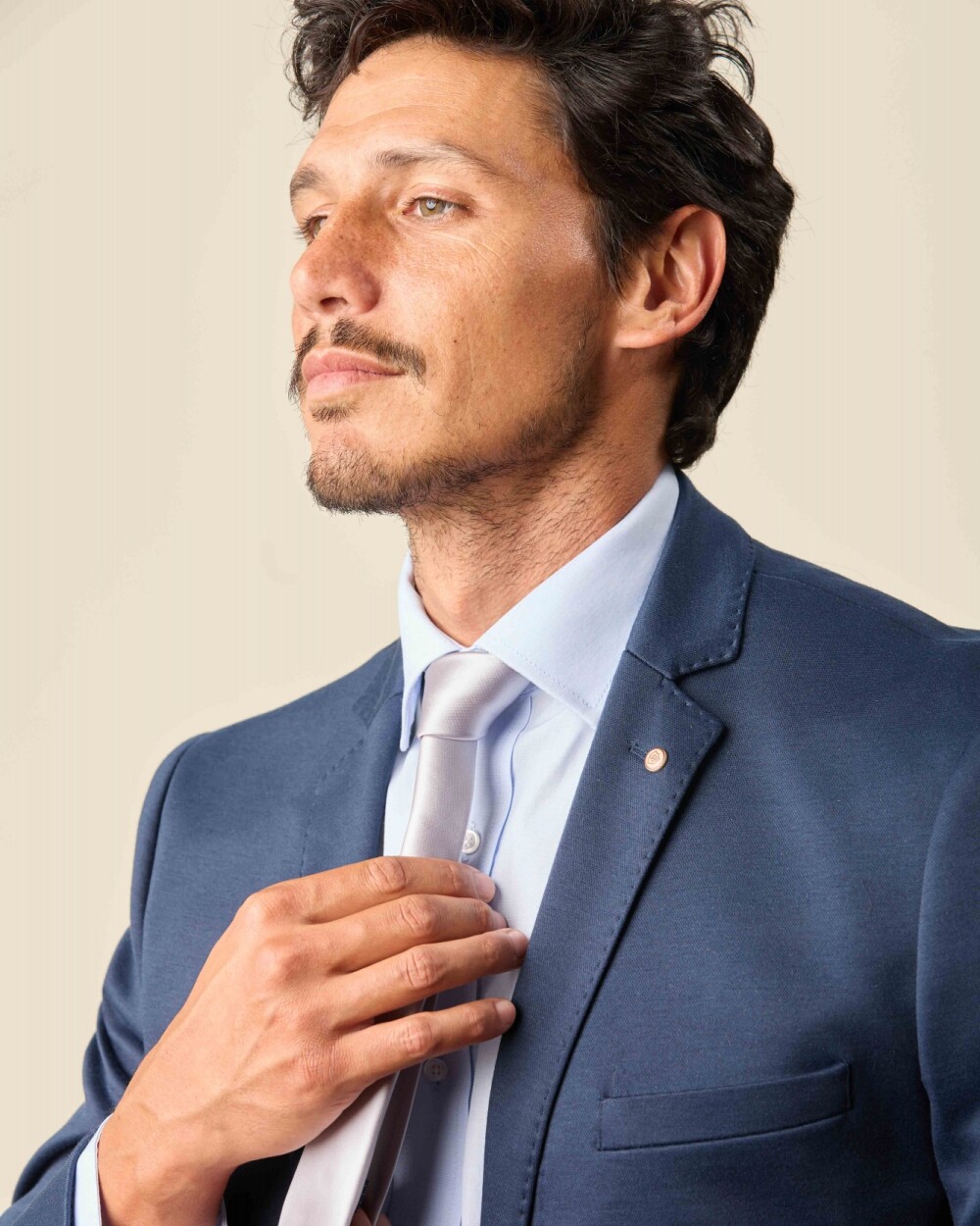 Corbata Microfibra Plateado