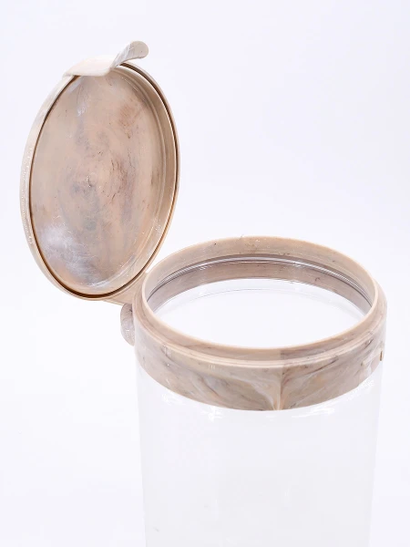 RECIPIENTE TAPA FLIP BEIGE