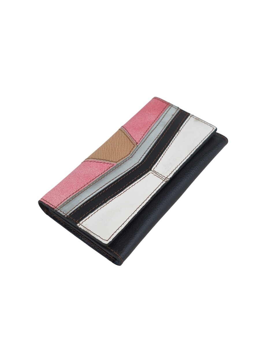 Billetera patchwork 100% cuero - opción 1 