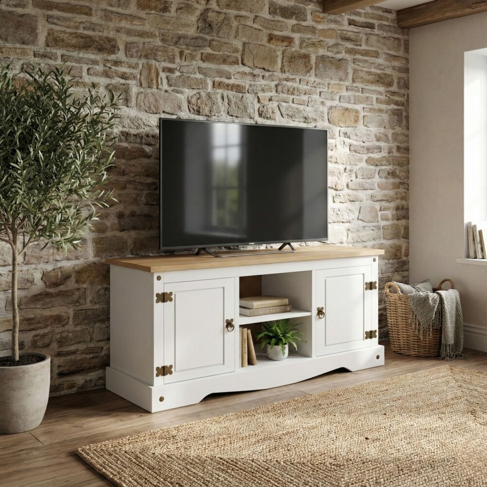 Rack 2 puertas 1 Estante - 160cm - Linea Mexicana Blanco