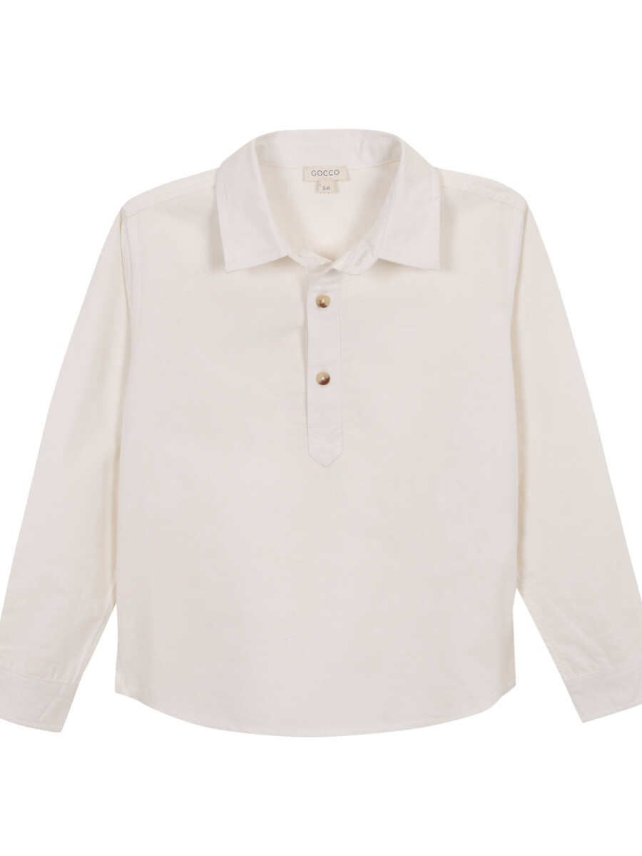 Camisa Tapeta Corta Blanco Optico