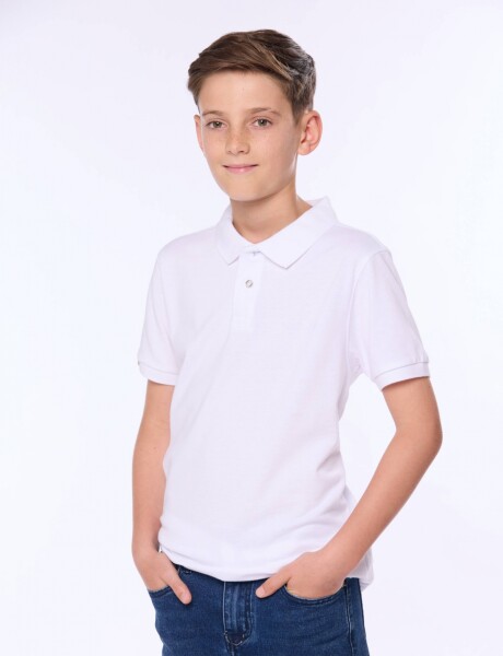 REMERA POLO PIQUE LISA Blanco