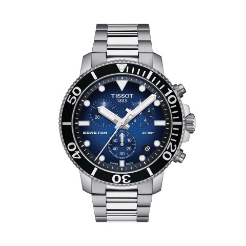 Reloj Tissot T1204171104101 Seastar 1000 Chronograph para hombre de acero plateado Reloj Tissot T1204171104101 Seastar 1000 Chronograph Para Hombre De Acero Plateado