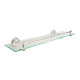 Repisa Simple Metal Linea Zinc Color Cromo Estante Vidrio