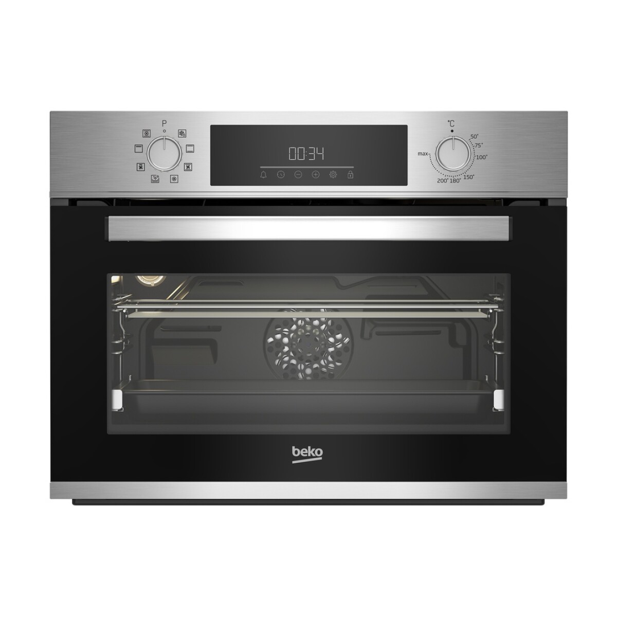 Horno empotrable compacto 48L con grill 45cm Beko BBCM12300X 