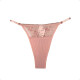 Tanga Colaless Ajustable De Encaje Rosa