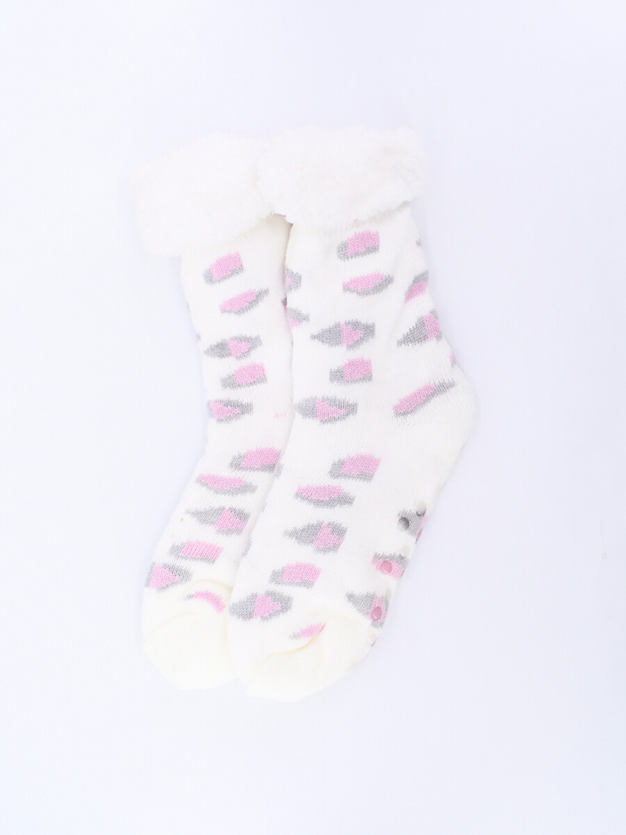 MEDIA SHERPA ANIMAL PRINT - BLANCO 