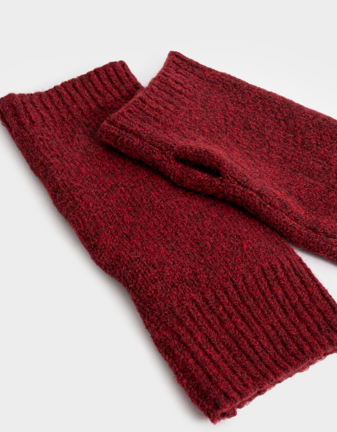 Guantes Varios Clasico Guantes Tejidos - Rojo Burdeaux