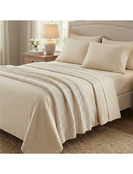 JUEGO D SABANAS CLAS QUEEN COLOR LISO 152x203+30CM JUEGO D SABANAS CLAS QUEEN COLOR LISO 152x203+30CM