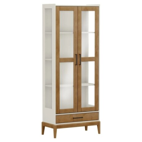Vitrina Milao 2 Puertas 1 Cajon Blanco/freijo 2915wf Vitrina Milao 2 Puertas 1 Cajon Blanco/freijo 2915wf