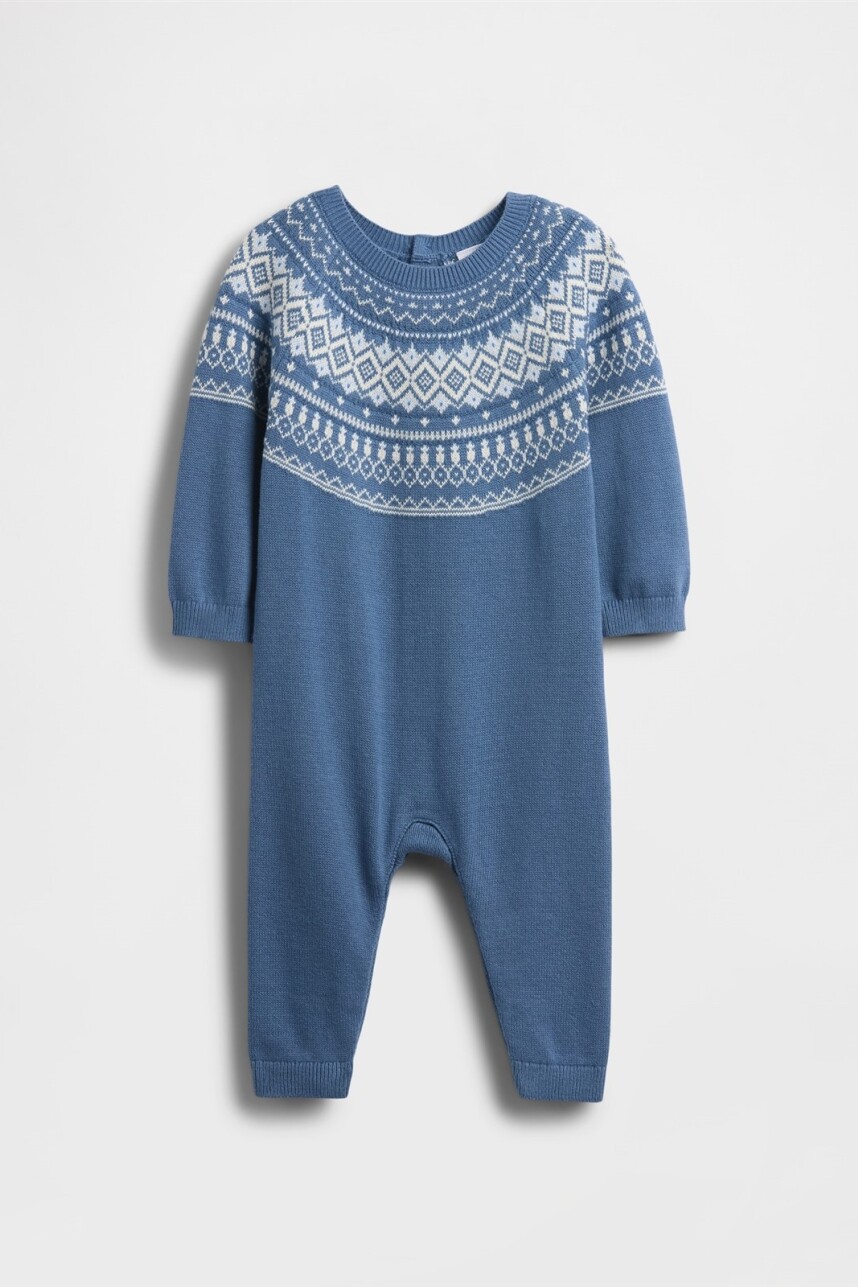 Enterito Buzo Fairisle Bebé Bainbridge Blue