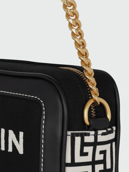 Balmain - Cartera bandolera confeccionado en lona y cuero B-Army 0
