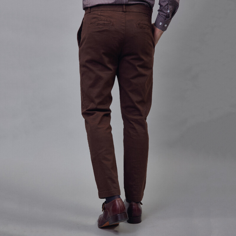 Pantalón de gabardina sport Chocolate