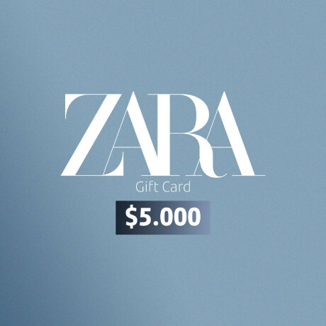 Gift Card Física Zara Valor $5000