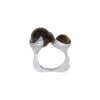 Anillo Doble Esfera-Plata 925-Piedra Ojo de Tigre-AN4366 conpiedra