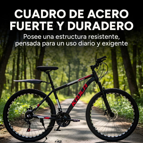 Bicicleta Kajla Montaña Rodado 26 Freno Disco 21 Velocidades Color Negro Rojo