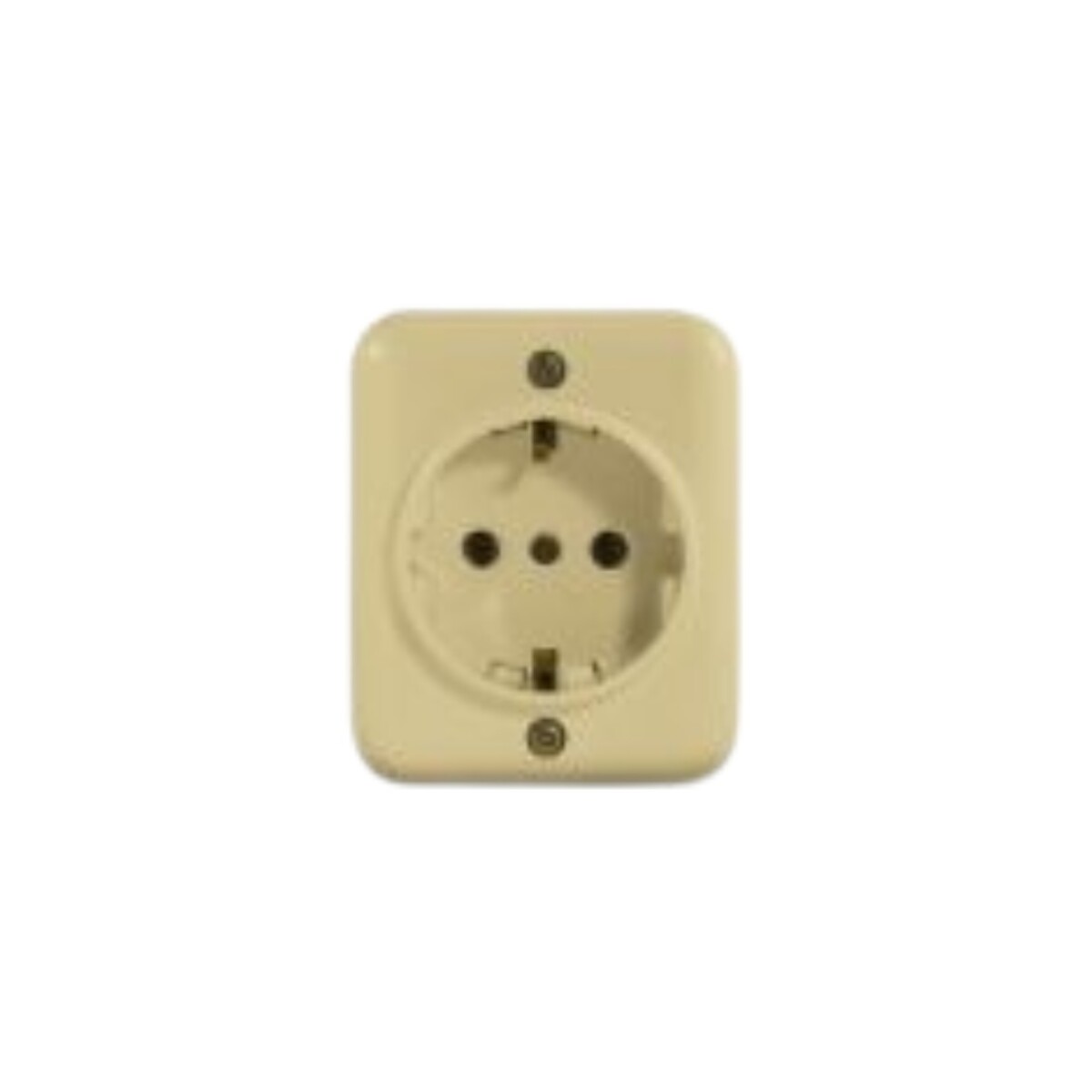 TOMA EXTERNA SCHUKO 2P+T MARFIL C/ ROSETA 